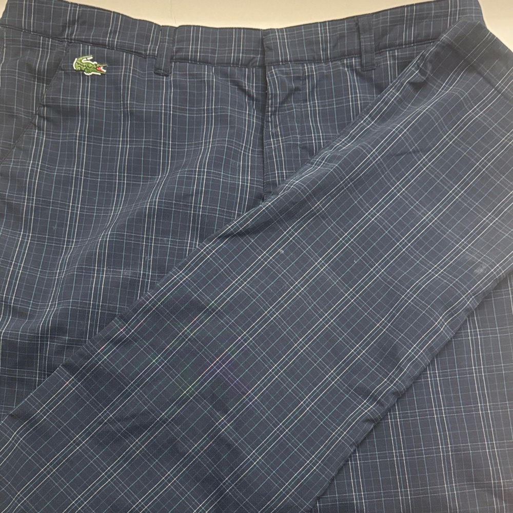 Lacoste Navy Checkered Pants